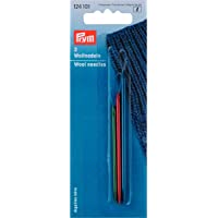 Prym – Multicolor Aluminio Agujas de lana con Nylon Loop – Juego de tres